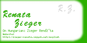 renata zieger business card